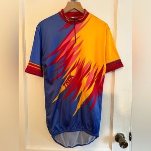 Castelli Trek Cycling Jersey, Explosion Blue/Yellow/Red, 5IT XS